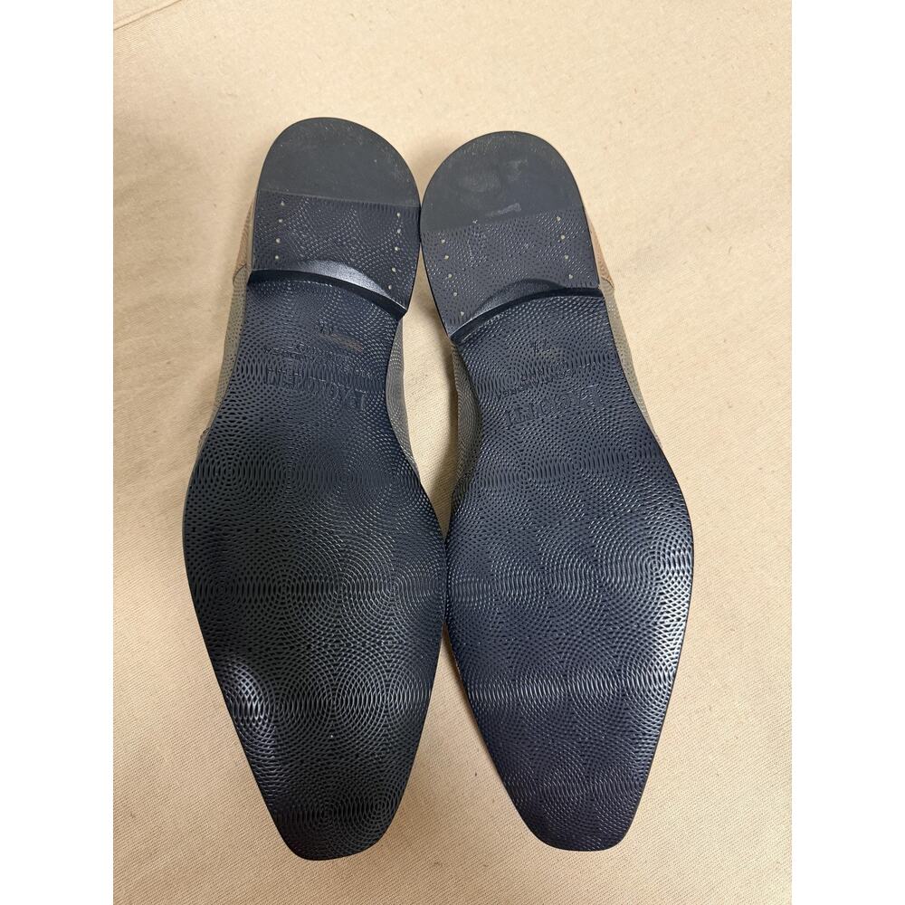 Cesare Paciotti Dress Shoes Mens Size 7.5 Gray Embossed Leather Slip On Italy - Picture 6 of 13